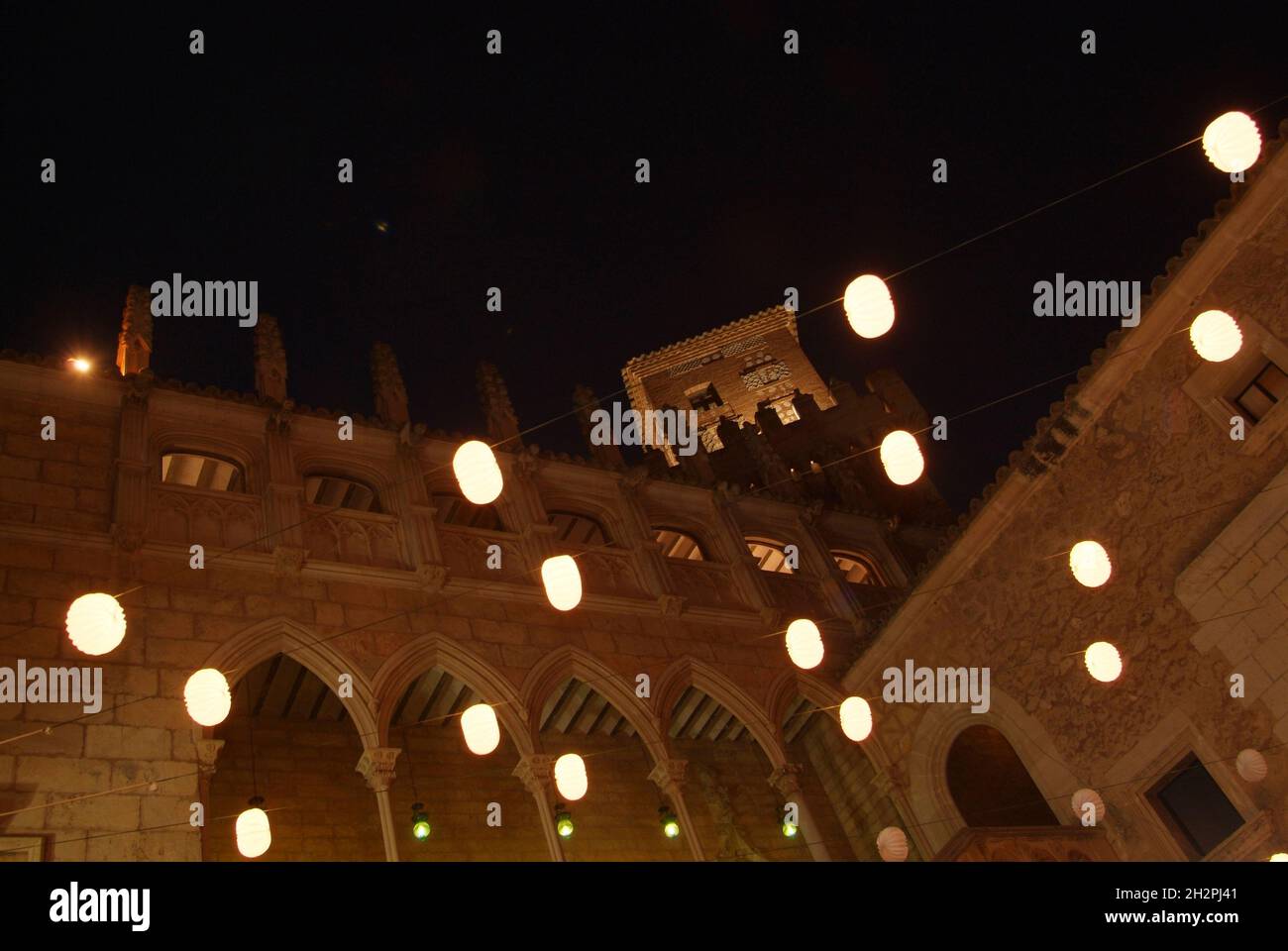 Europa, Spagna, Baleari, Maiorca, Palma di Maiorca, Cocress-Palace im Pueblo Espagnol, Abendveranstaltung Foto Stock