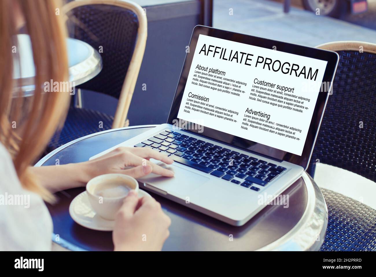concetto di programma di vendita della filiale Foto Stock