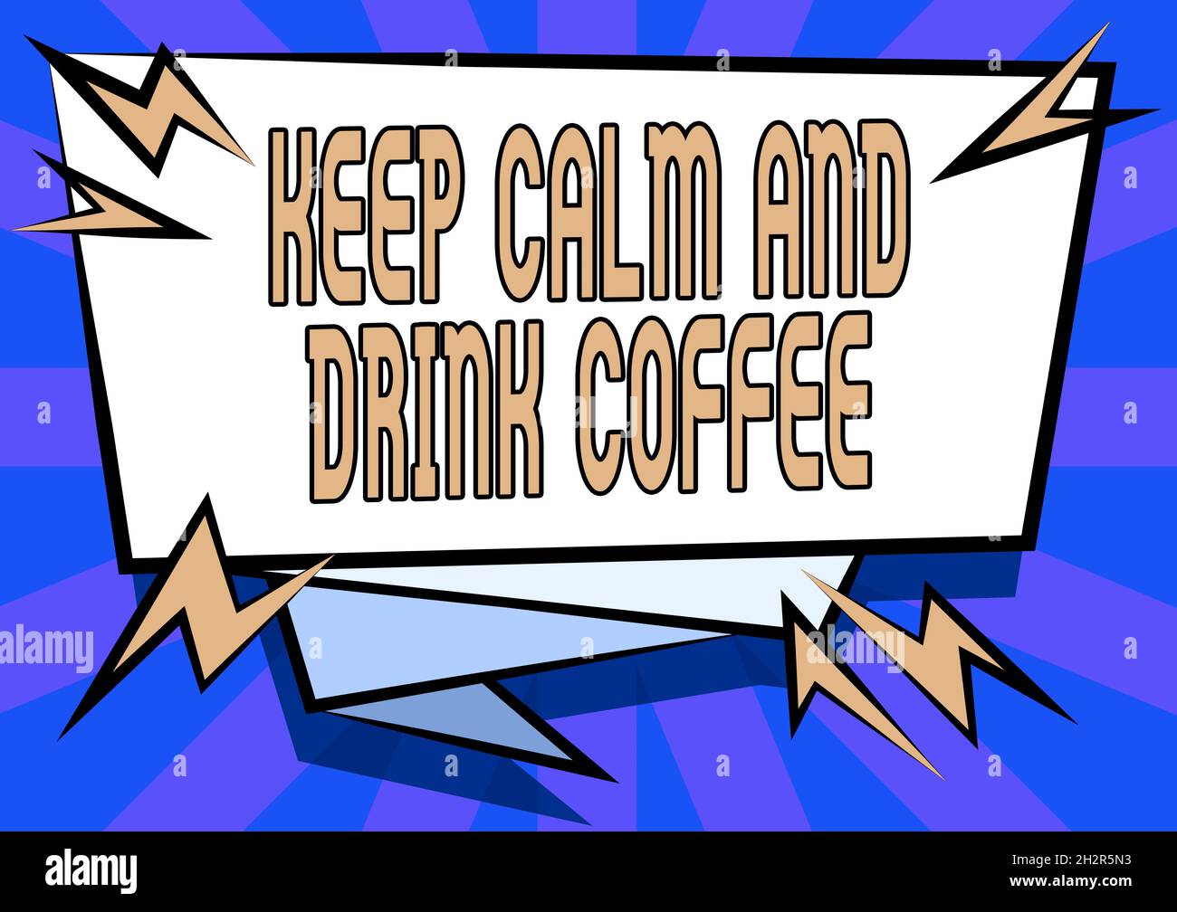 Scrittura visualizzazione testo mantenere calmo e bere caffè. Business showcase incoraggiare la persona a gustare caffeina drink e relax Abstract visualizzati urgente Foto Stock