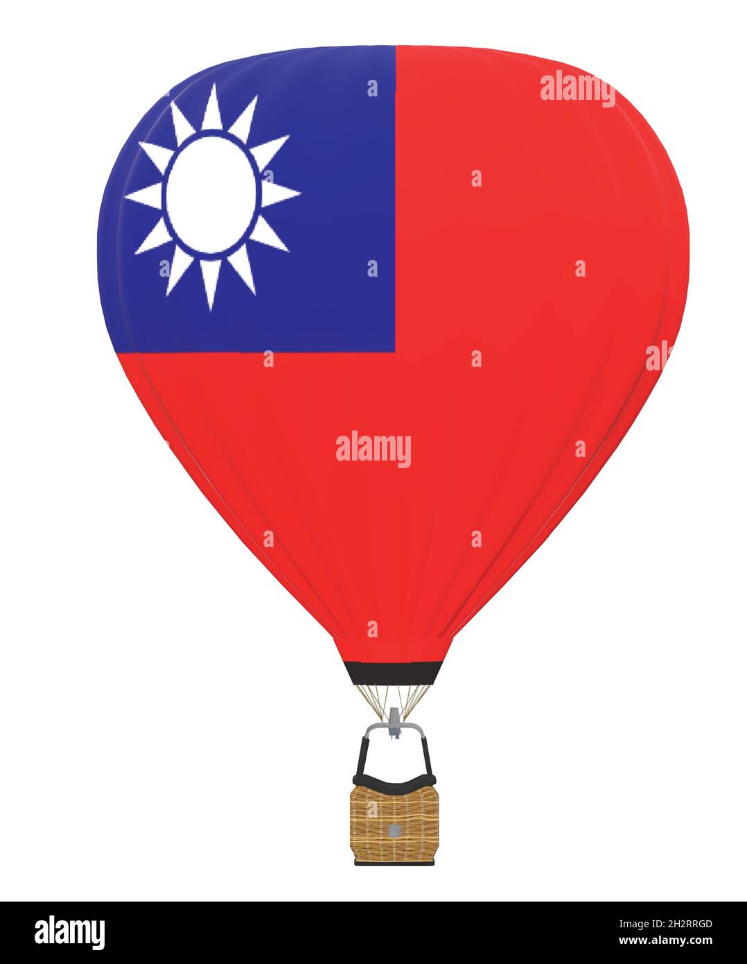 Mongolfiera con bandiera di Taiwan Illustrazione Vettoriale