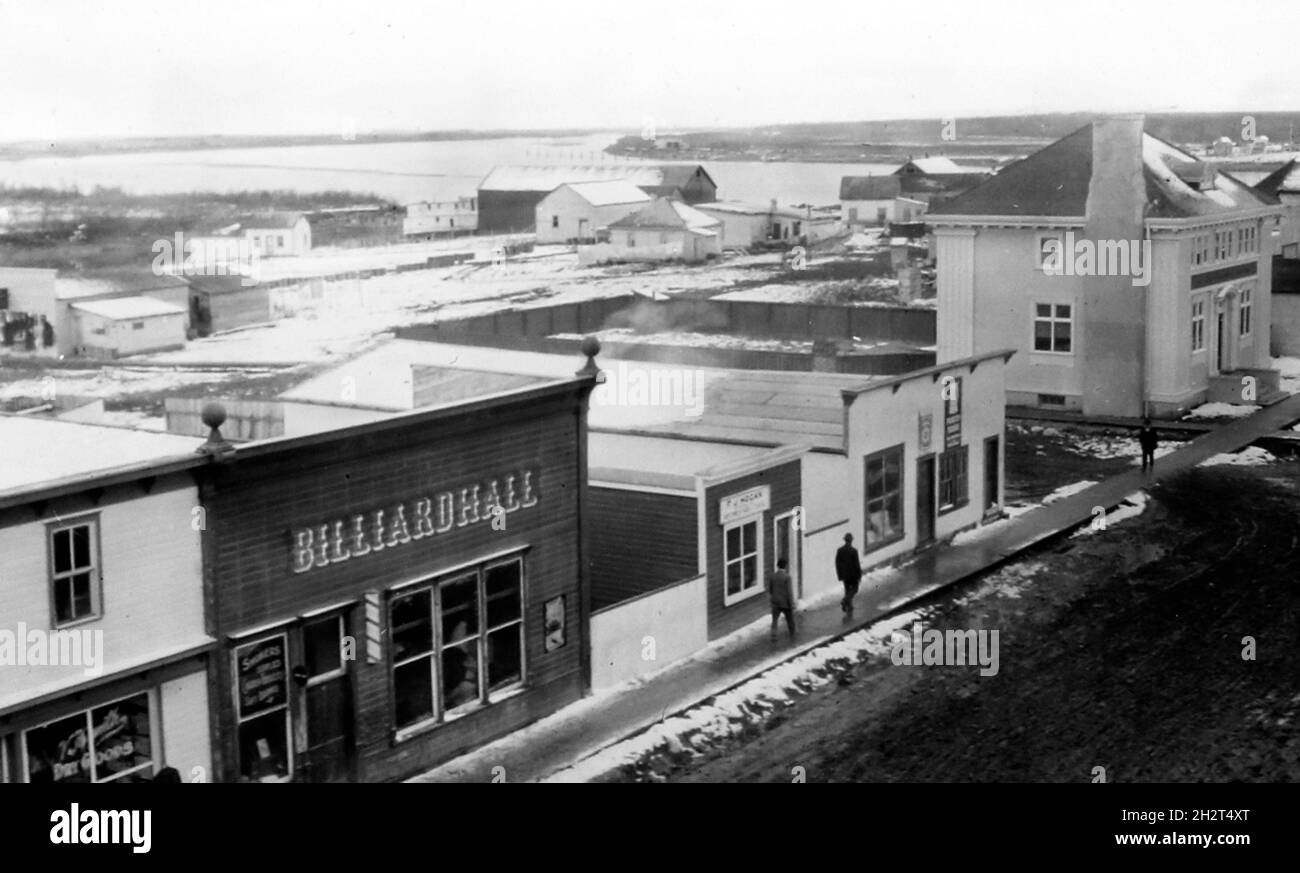 Peace River Landing, Alberta, Canada, primi del 1900 Foto Stock
