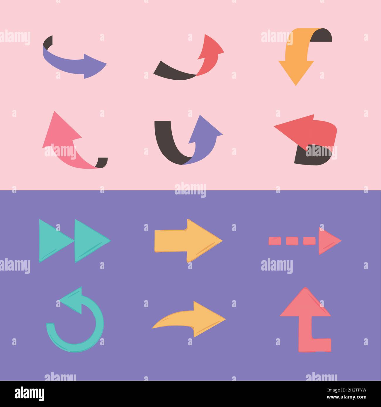 varie icone a freccia Illustrazione Vettoriale