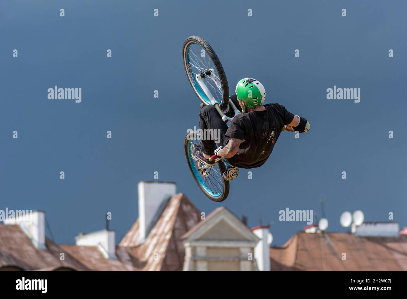 Lublin, Polonia - 30 maggio 2015: Lublin Sportival - evento sportivo cittadino - concorso flybag Foto Stock