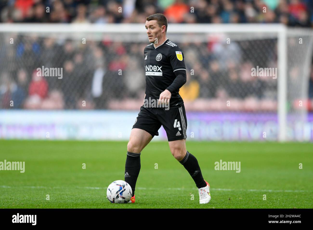 John Fleck #4 di Sheffield ha Unito la palla a Barnsley, Regno Unito il 10/24/2021. (Foto di Simon Whitehead/News Images/Sipa USA) Foto Stock