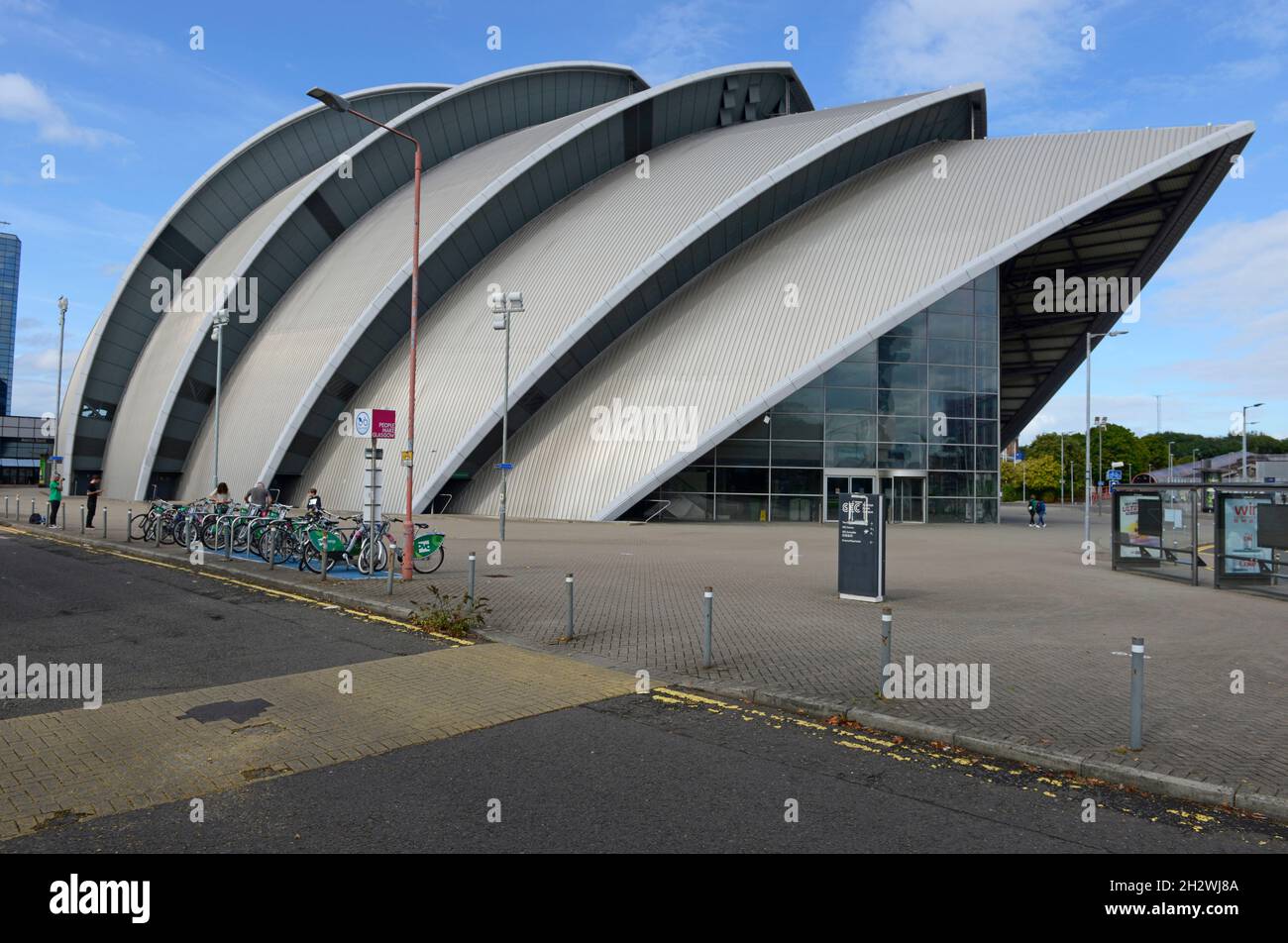 L'armadillo all'evento scozzese Camus di Glasgow, Scozia, è la sede degli incontri UNFCCC COP 26 sui cambiamenti climatici ad alto livello nel novembre 2021. Foto Stock