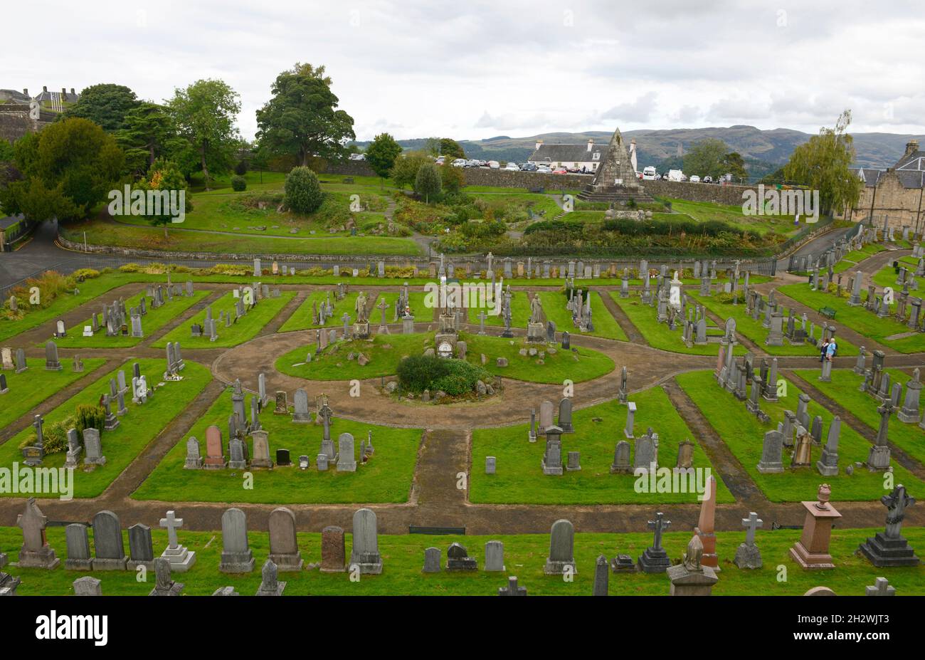 L'antico cimitero della chiesa della Santa Rude a Stirling, Scozia. Foto Stock