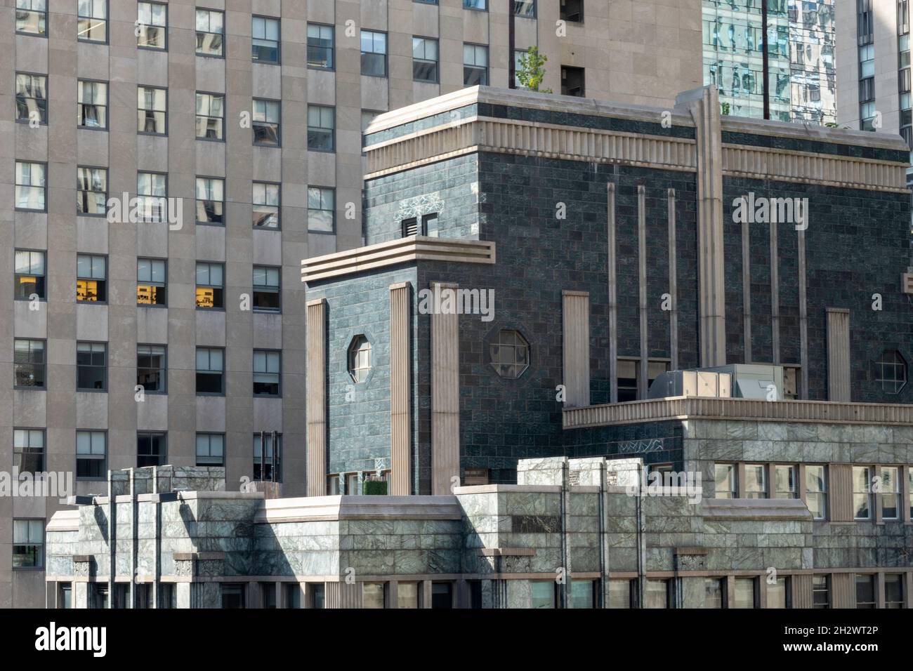 Rockefeller Center, Top of Friendship tra America e Francia Fifth Avenue, NYC, USA Foto Stock