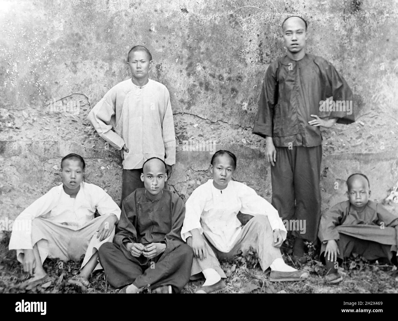 Servitori di missionari cristiani, Cina, primi del 1900 Foto Stock