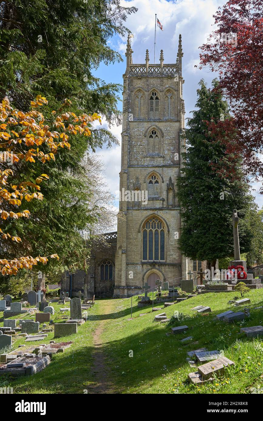 Chiesa di San Giacomo il Grande sopra Winscombe nel Mendip Hills Somerset Regno Unito Foto Stock