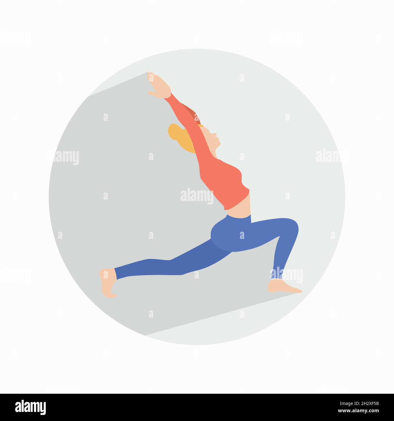 Copertina per i momenti salienti dei social media. Yoga. Fitness. Illustrazione vettoriale Illustrazione Vettoriale