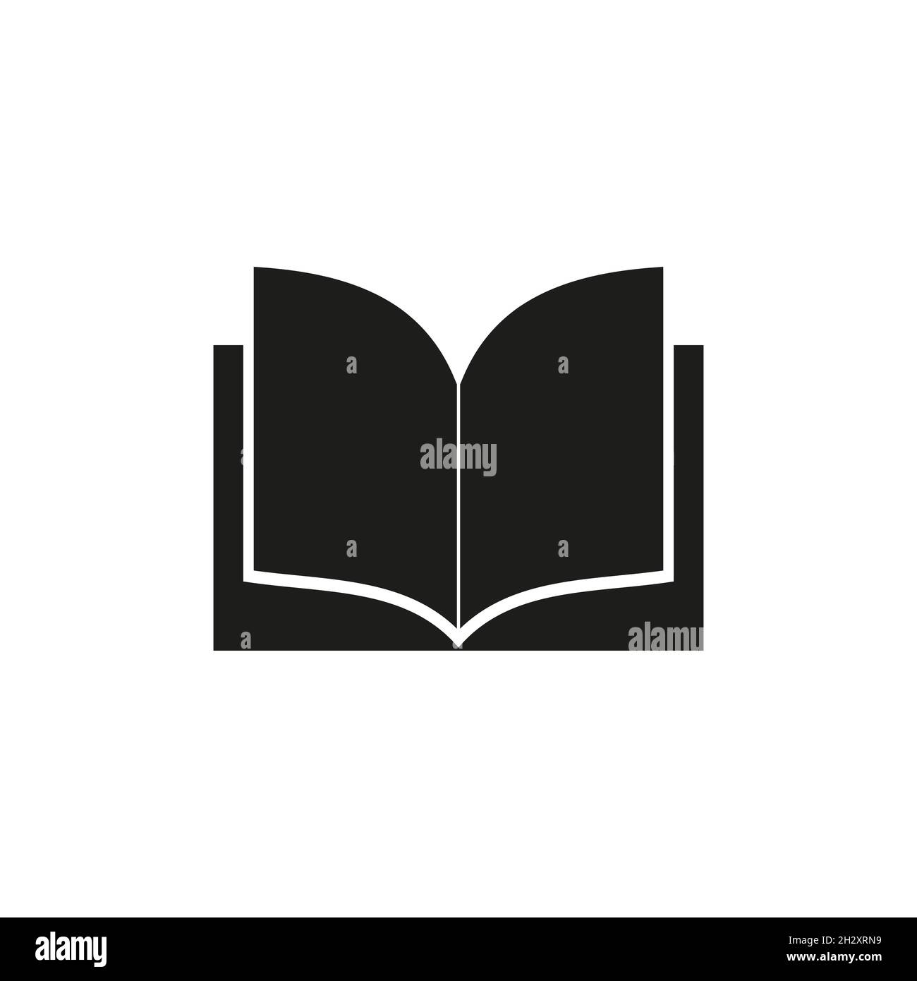 Icona libro. Icona del libro isolata su sfondo bianco Illustrazione Vettoriale