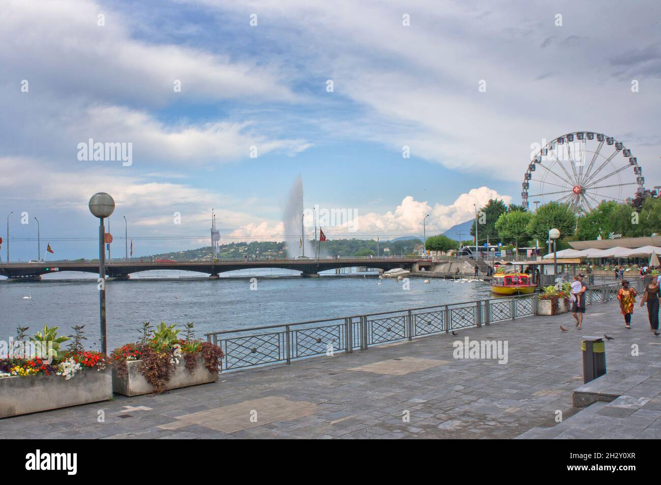 Ginevra, la città vecchia vista sul lago, la Svizzera, l'Europa Foto Stock