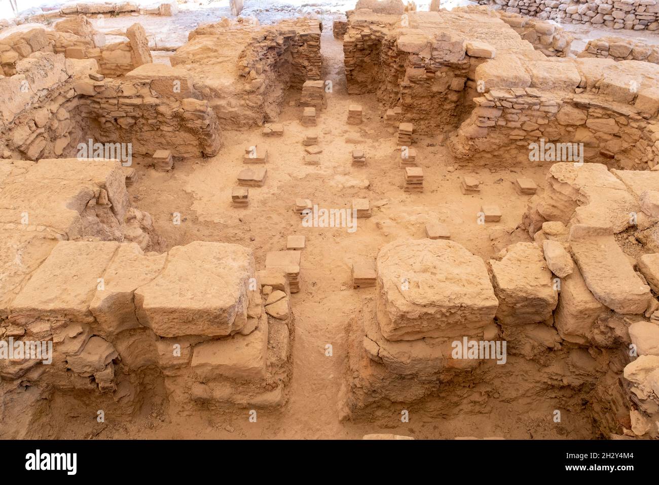 La Casa di Eustolio nel sito archeologico di Kourion, Episkopi, Cipro. Foto Stock