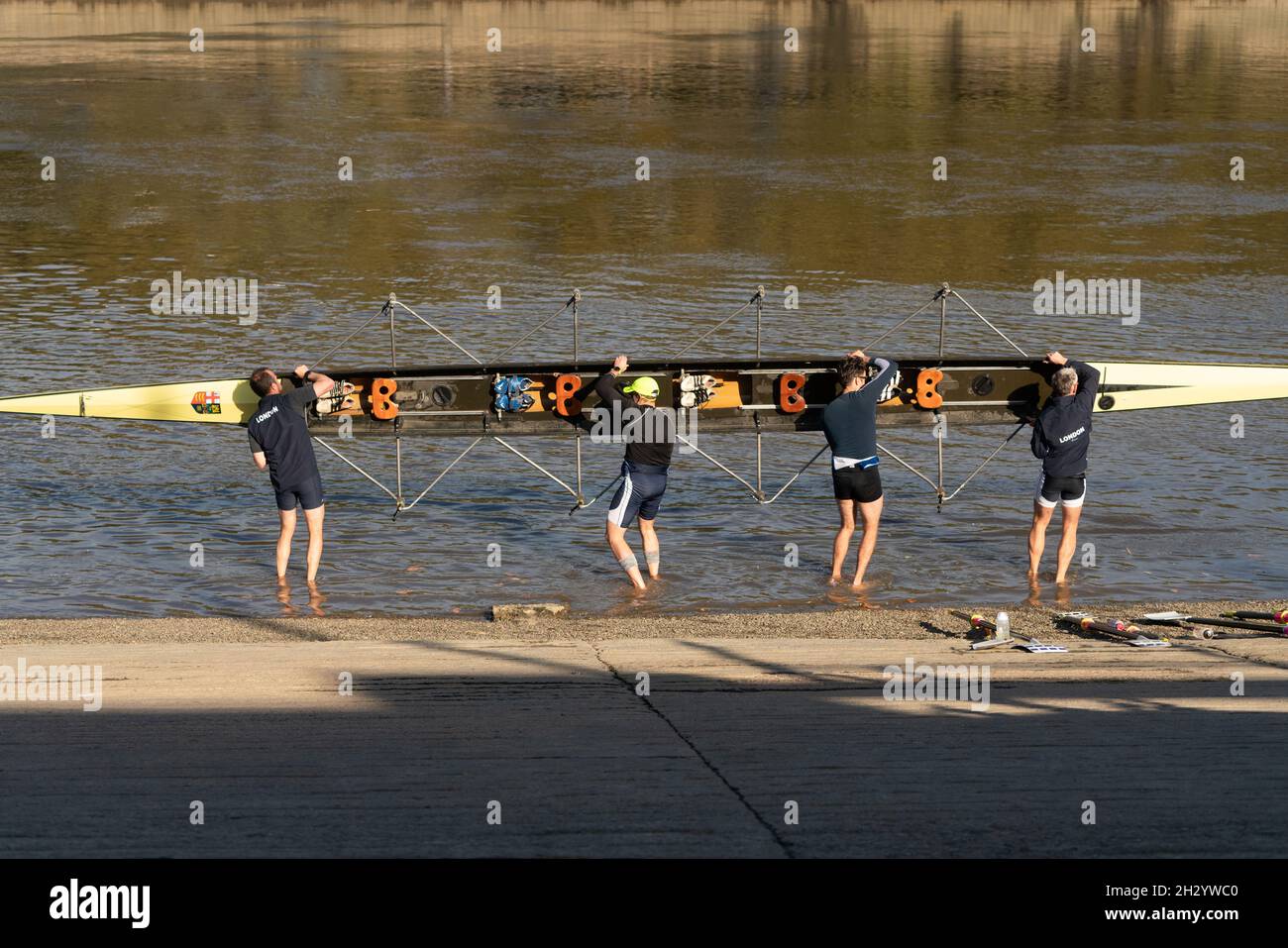 Putney Embankment, Wandsworth, Londra, Inghilterra Foto Stock