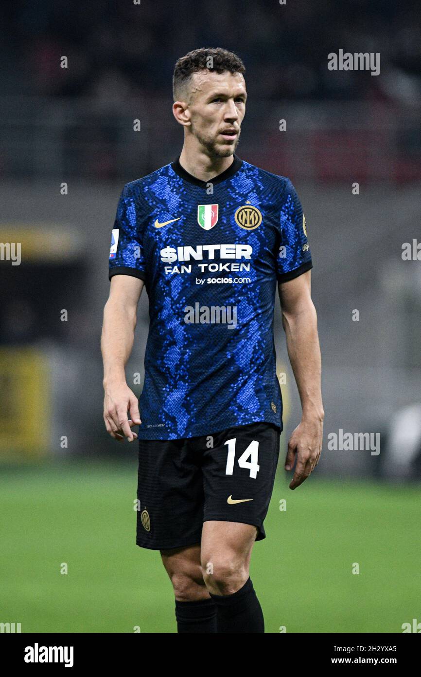 Milano, Italia - 24 Ottobre 2021: Ivan Perišić del FC Internazionale si presenta durante la Serie A Campionato Italiano di calcio allo Stadio San Siro Foto Stock