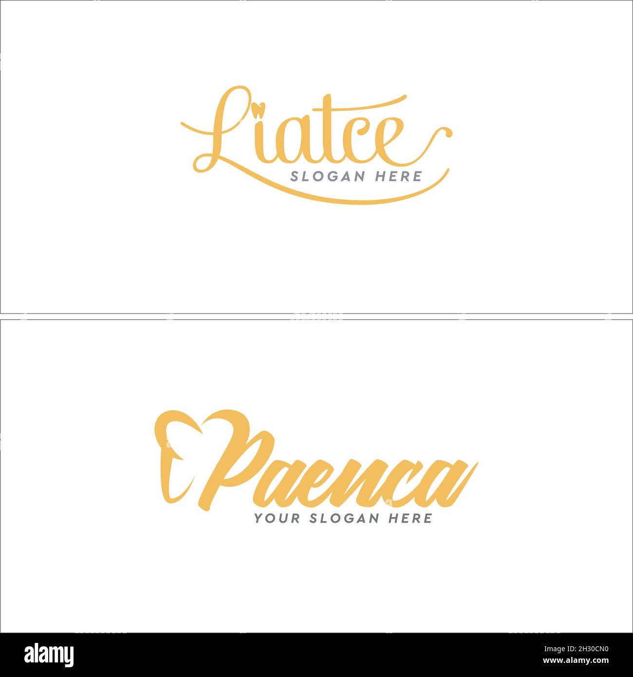 Moderna clinica dentale calligrafia icona iniziale logo design Illustrazione Vettoriale