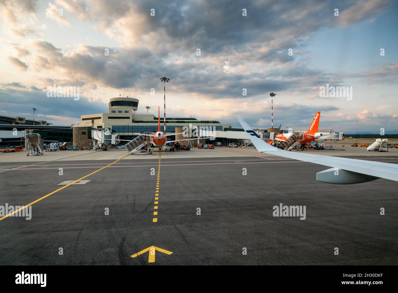 Aeroporto di Milano Malpensa, Milano, Italia Foto Stock