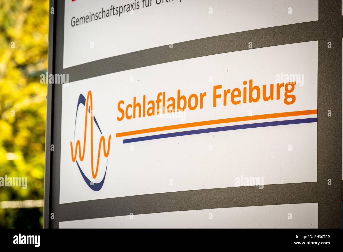 Logo della Schlaflabor a Friburgo Foto Stock