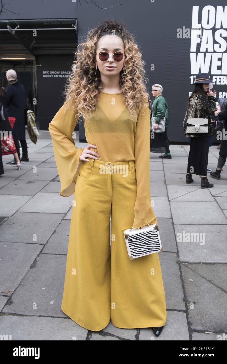 Ella Eyre durante la London Fashion Week Autunno/Inverno 2017 a Londra. Data foto: Venerdì 17 febbraio 2017. Il credito fotografico dovrebbe essere: Â© DavidJensen/EMPICS Entertainment Foto Stock