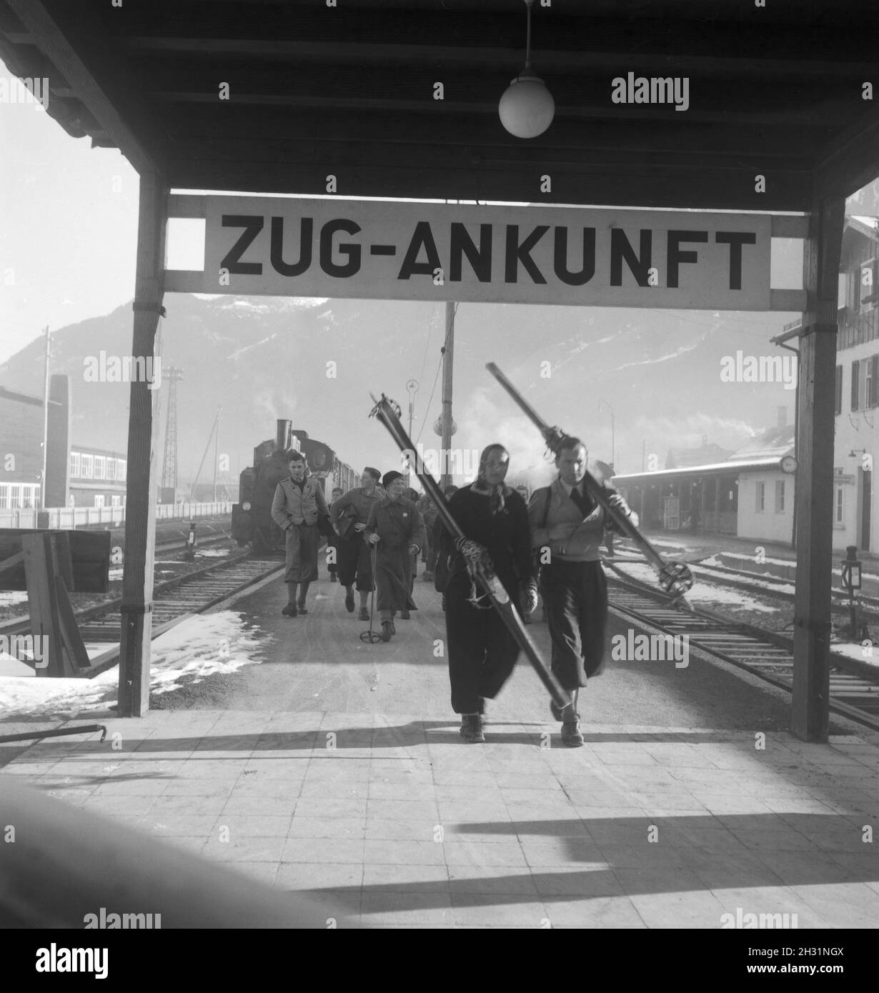 Ein Ausflug nach Allgäu-Immenstadt, Deutsches Reich 1930er Jahre. Un viaggio a Allgäu-Immenstadt, Germania 1930s. Foto Stock