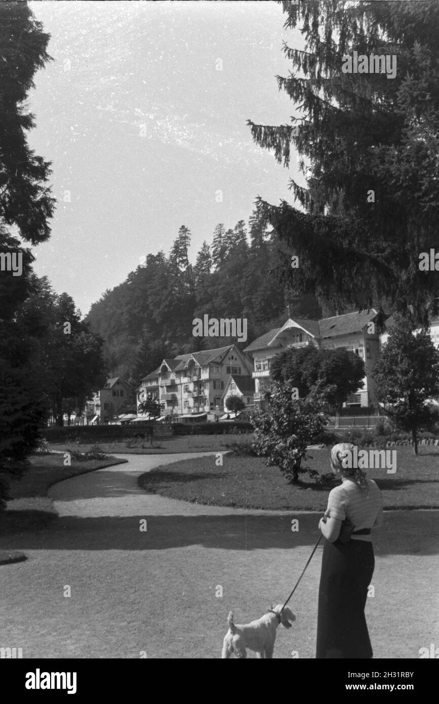 Urlaub im Schwarzwald, Deutsches Reich 1930er Jahre. Vacanze nella Foresta Nera, Germania 1930s. Foto Stock