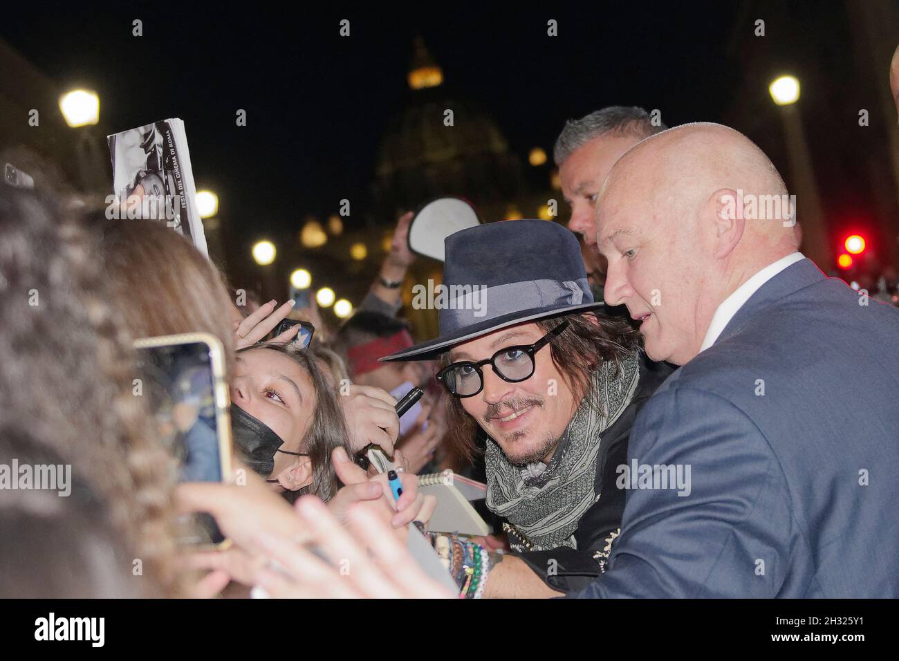 Johnny Depp al tappeto rosso Puffins durante il Festival del Film di Roma 2021 il 17 ottobre 2021 a Roma. Foto Stock