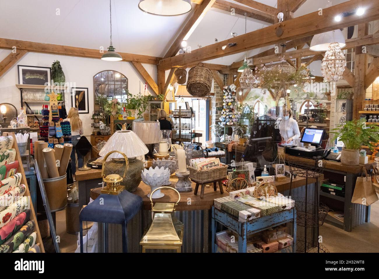 Il negozio di articoli da regalo; Ducy of Cornwall Nursery and Garden Center, Lostwithiel, Cornwall UK Foto Stock