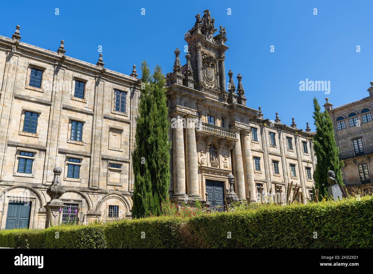 Monastero di San Martino Pinario nella città di Santiago de Compostela in Galizia, Spagna. Foto Stock