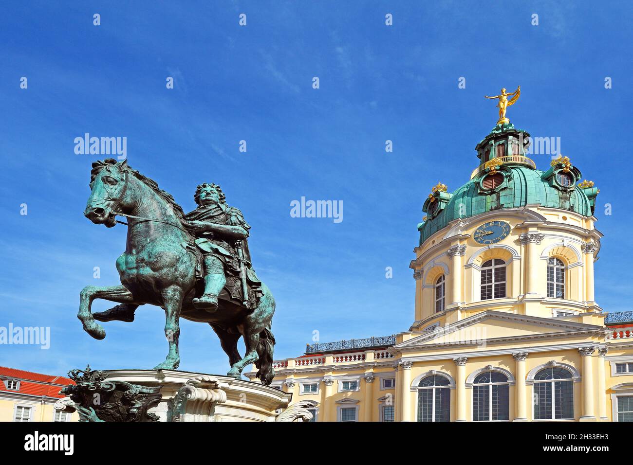 Reiterstandbild Kurfürst Friedrich Wilhelm von Brandenburg, Schloß Charlottenburg, Berlino, Germania Foto Stock