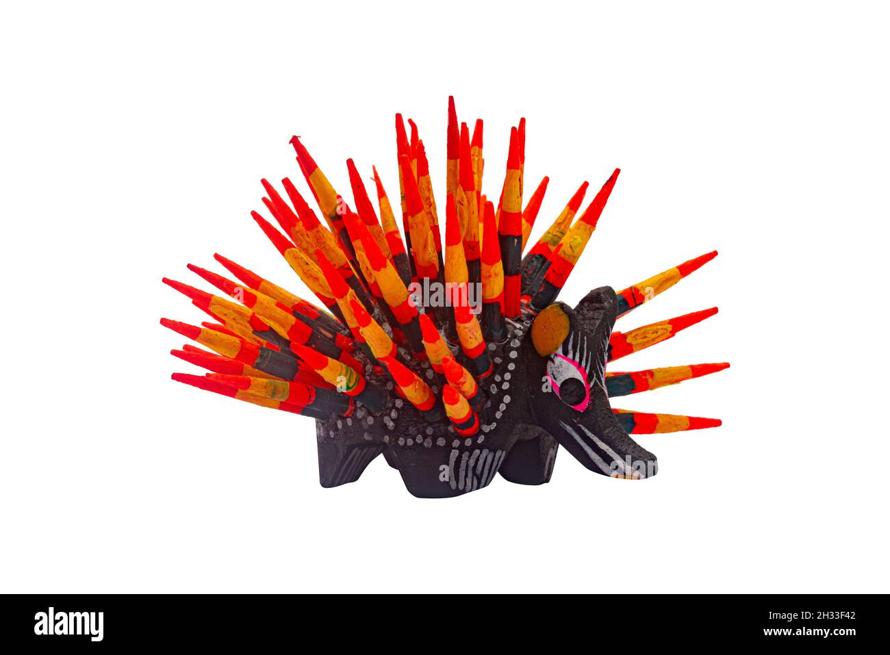 Colorata porcupina alebrije dal Messico Foto Stock