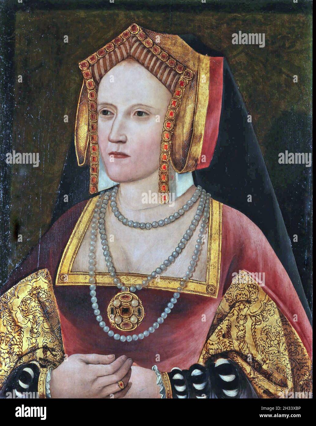 CATERINA D'ARAGONA (1485-1536) prima moglie di Enrico VIII, circa 1520. Foto Stock