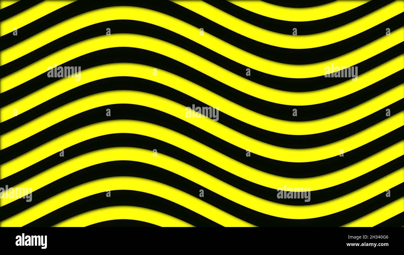 Sfondo astratto con linee curve di colore chiaro. Animazione. Linee alternate colorate che si muovono in forma di onde in loop. Sfondo colorato di Foto Stock