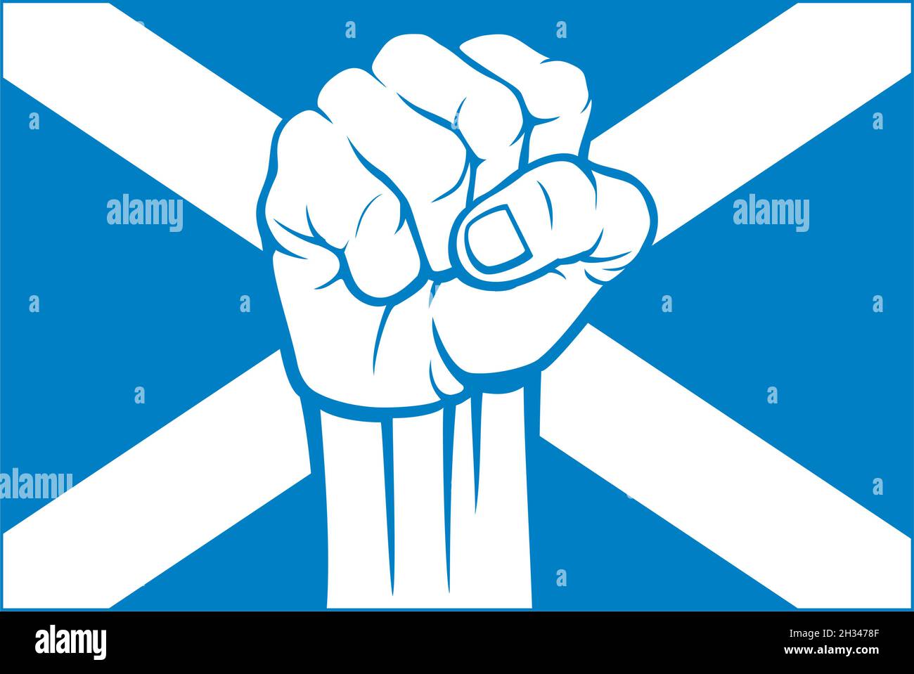 Illustrazione del vettore di bandiera scozzese Illustrazione Vettoriale