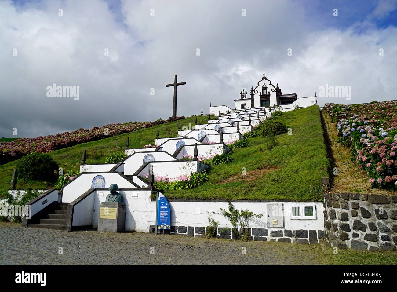 Ermida de Nossa Senhora da Paz Chiesa delle Azzorre Foto Stock