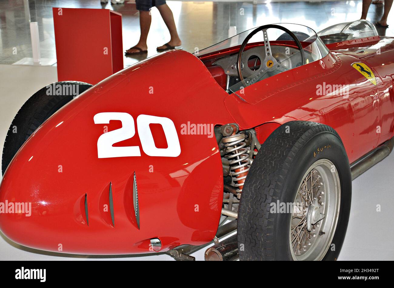 Ferrari Formula 1 mostra di veicoli nel museo della scienza di Valencia, Comunità Valenciana, Spagna Foto Stock