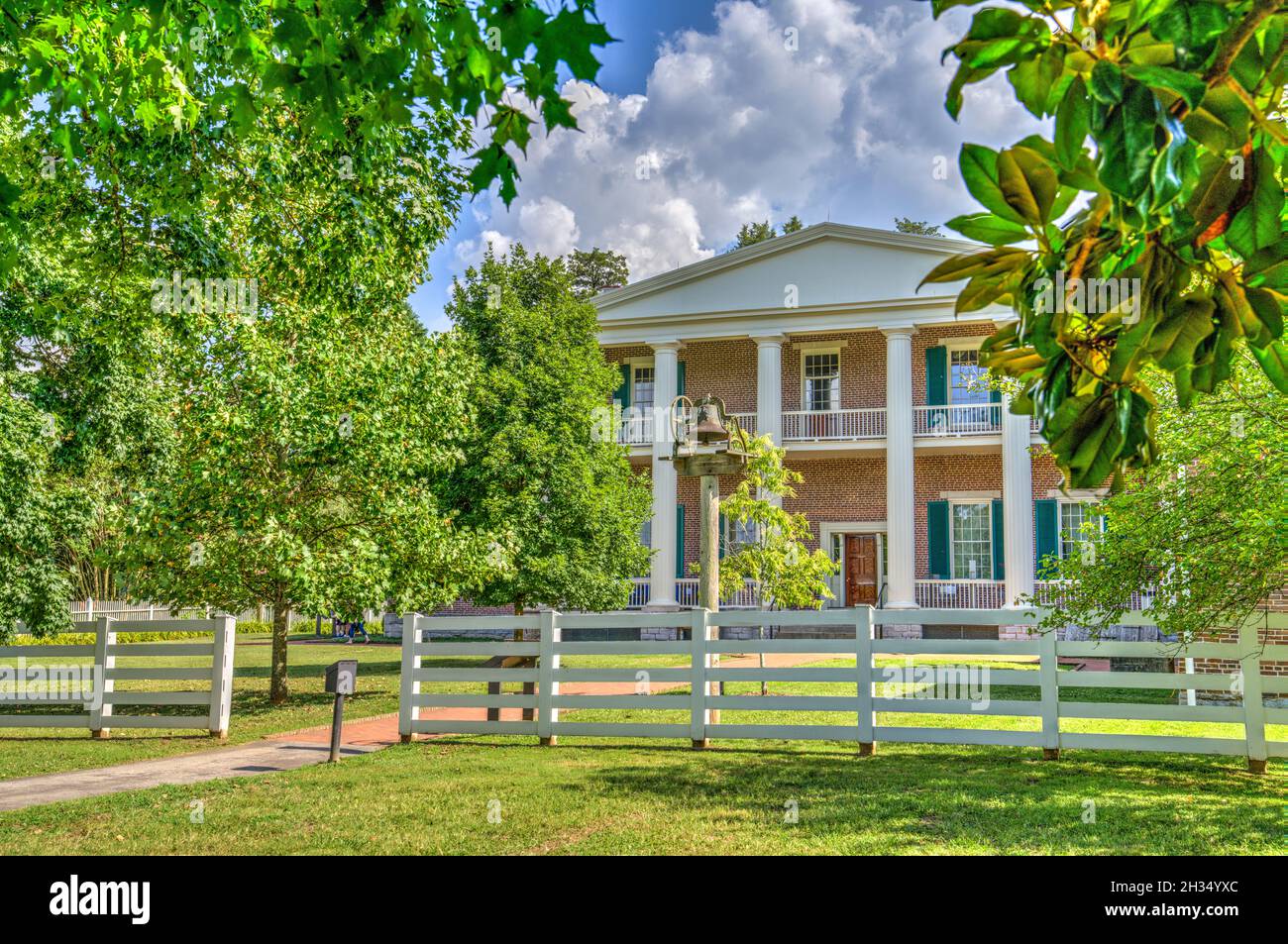 Il retro dell'Hermitage di Andrew Jackson a Nashville, Tennessee. Foto Stock