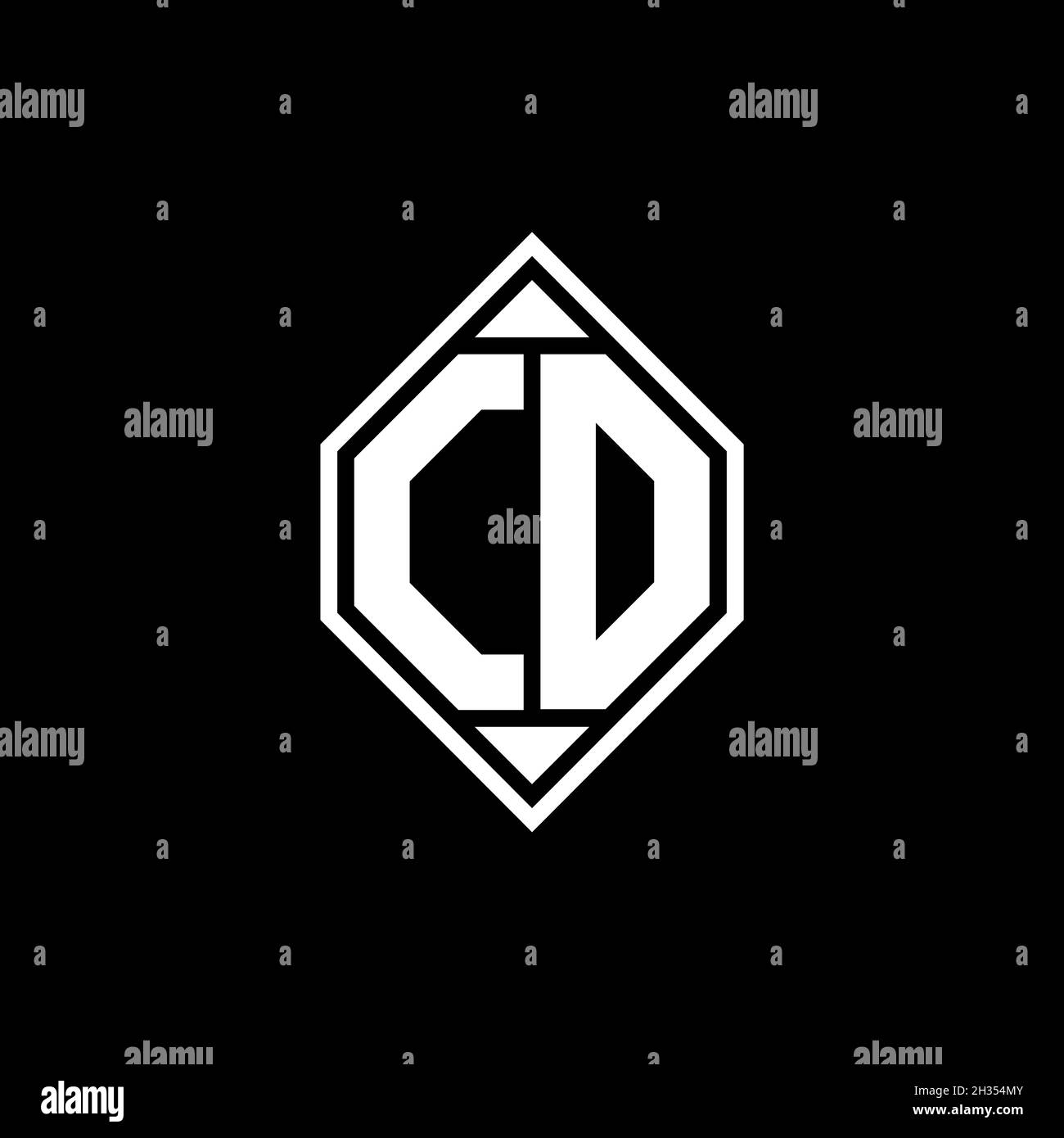 CL lettera del logo monogramma con linea Gemoterica forma arrotondata su sfondo isolato, monogramma con lettere ombreggiate Illustrazione Vettoriale