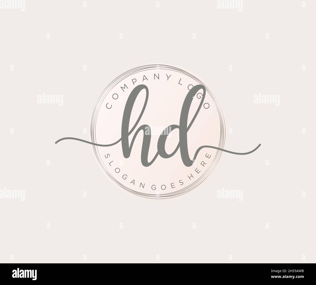 Logo HD femminile. Utilizzabile per la natura, salone, centro benessere, cosmetici e loghi di bellezza. Elemento modello di disegno con logo a vettore piatto. Illustrazione Vettoriale