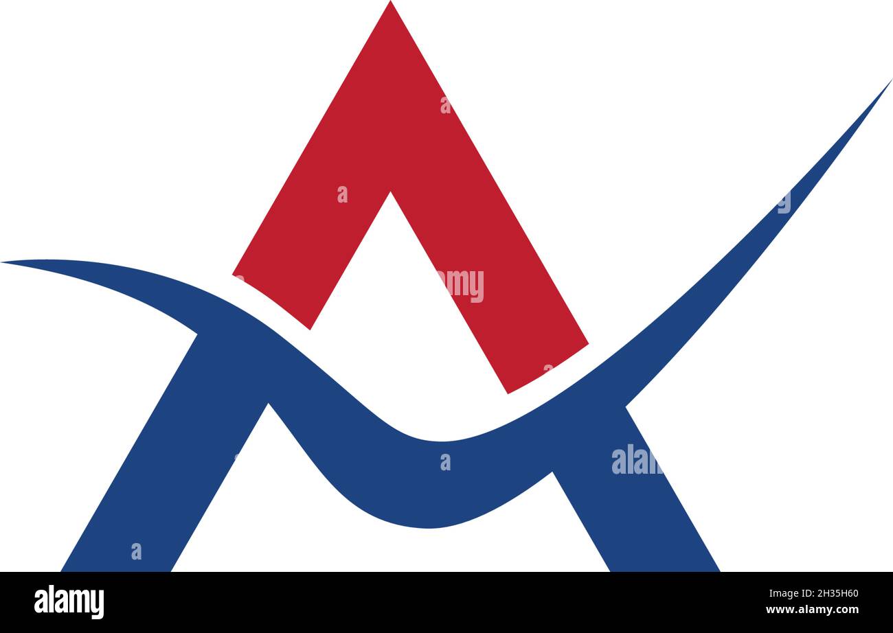 Una lettera Logo aziendale Modello icona Vettore Illustrazione Vettoriale