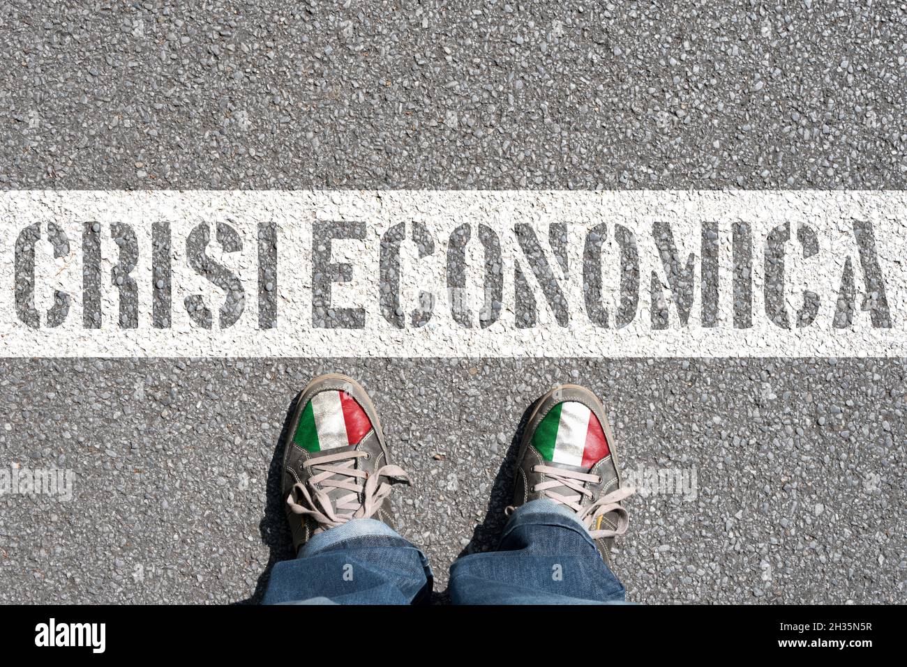 L'Italia e la crisi economica Foto Stock