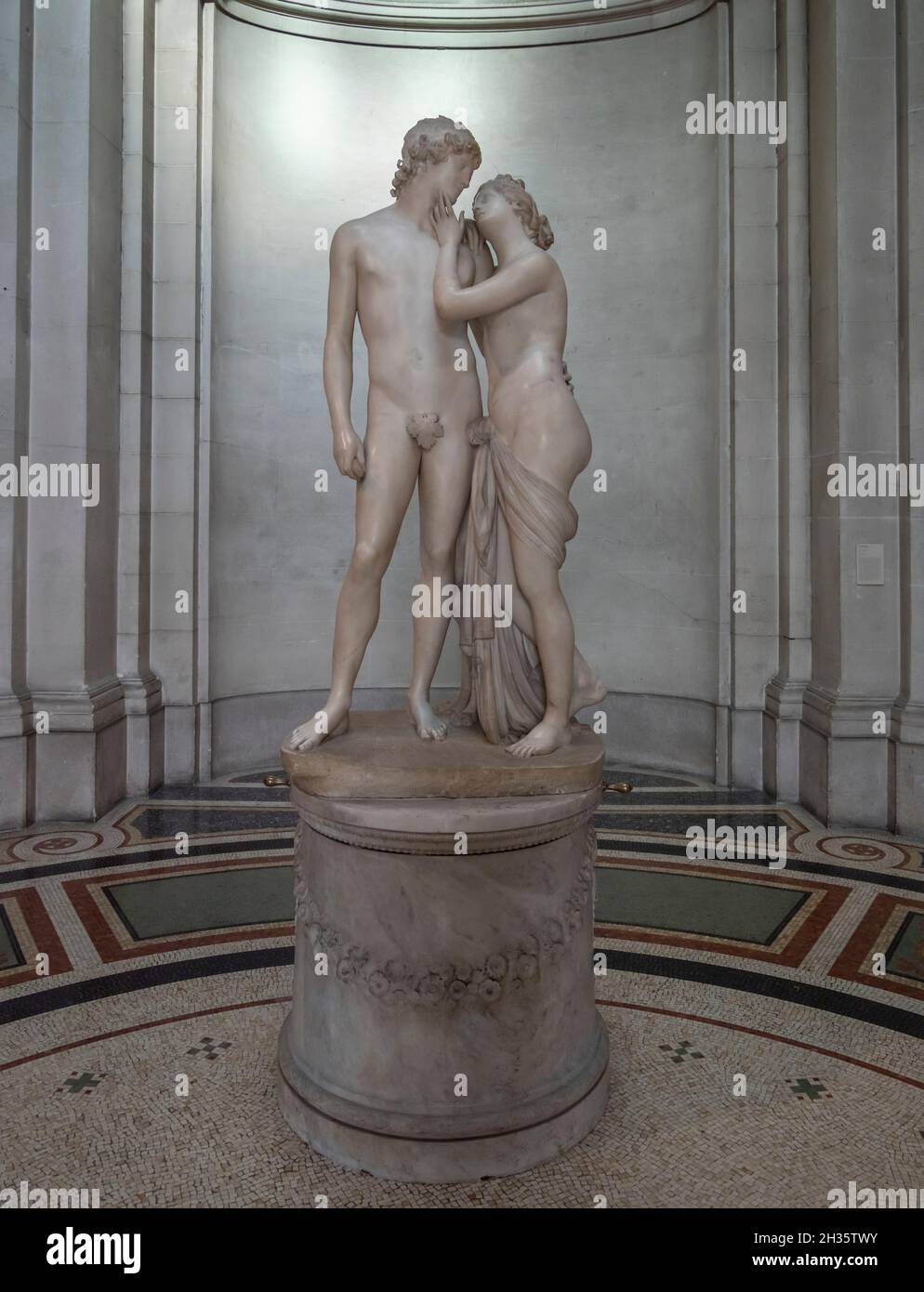 Venere e Adonis, di Antonio Canova, marmo bianco, 1794, Museo d'Arte e Storia, Ginevra, Svizzera Foto Stock