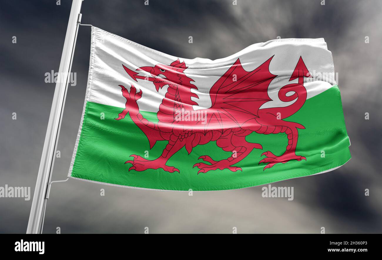 governo del regno unito il dragongrande rosso gran bretagna gallese Foto Stock