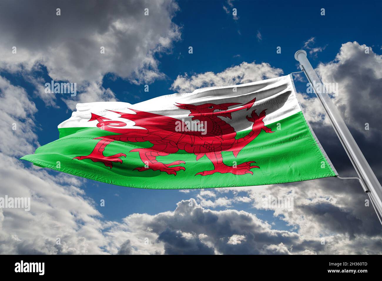 governo del regno unito il dragongrande rosso gran bretagna gallese Foto Stock