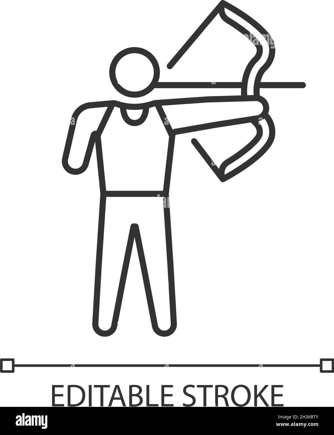 Icona lineare dell'arco Illustrazione Vettoriale