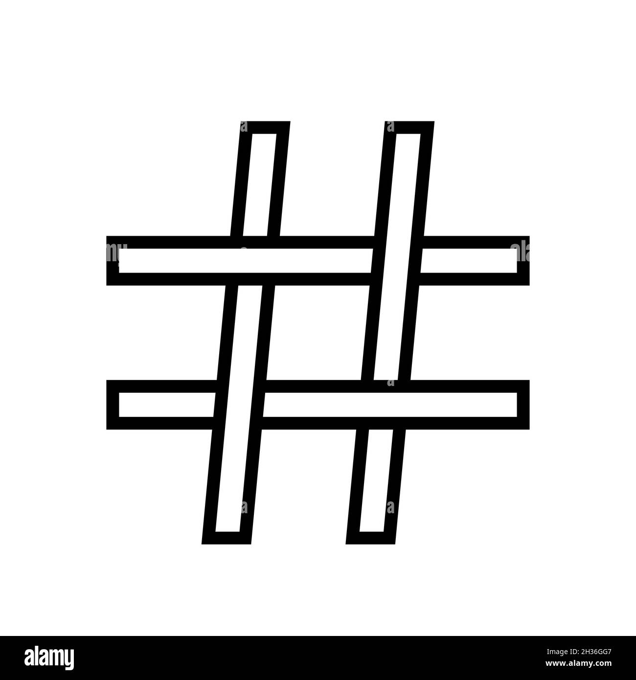 Icona hashtag, logo tag simbolo immagine a stock Illustrazione Vettoriale