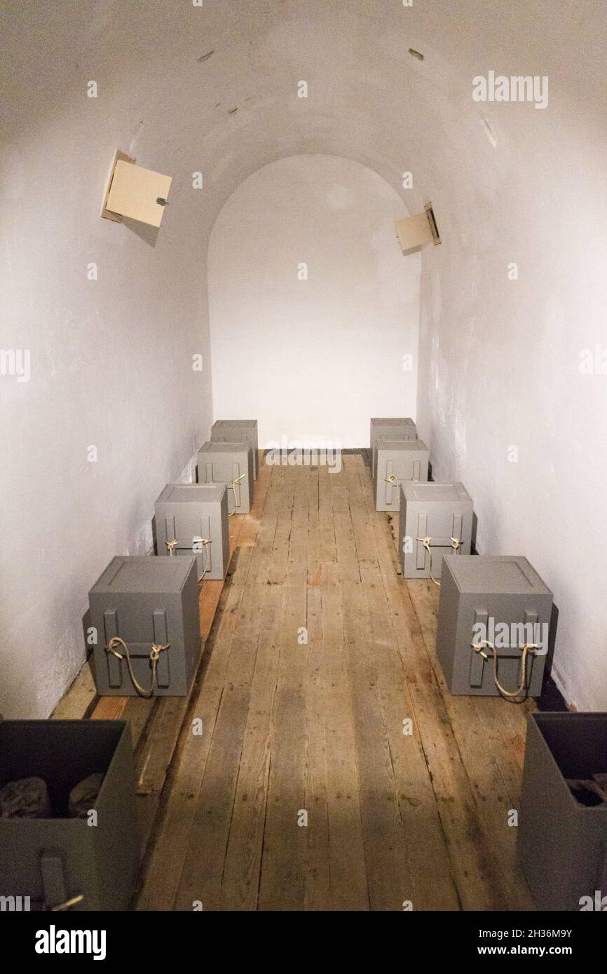 BIRGU, MALTA - 7 NOVEMBRE 2017: Interno del Forte Sant'Angelo nella città di Birgu, Malta Foto Stock