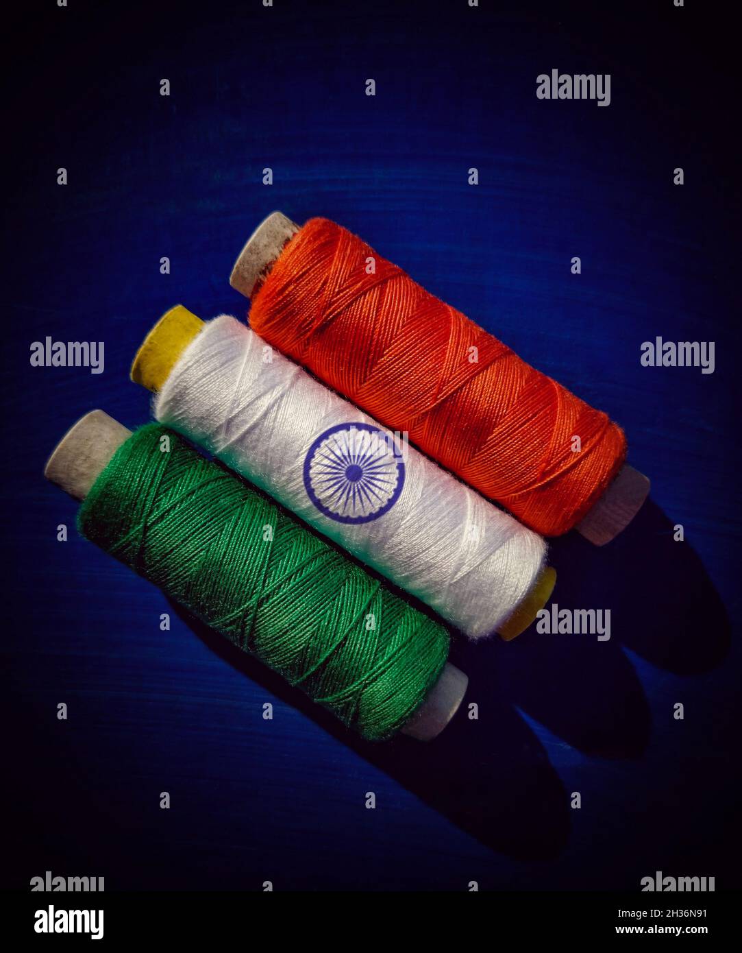 L'India contrassegna correttamente i colori e le proporzioni ufficiali. Bandiera nazionale dell'India. Foto Stock