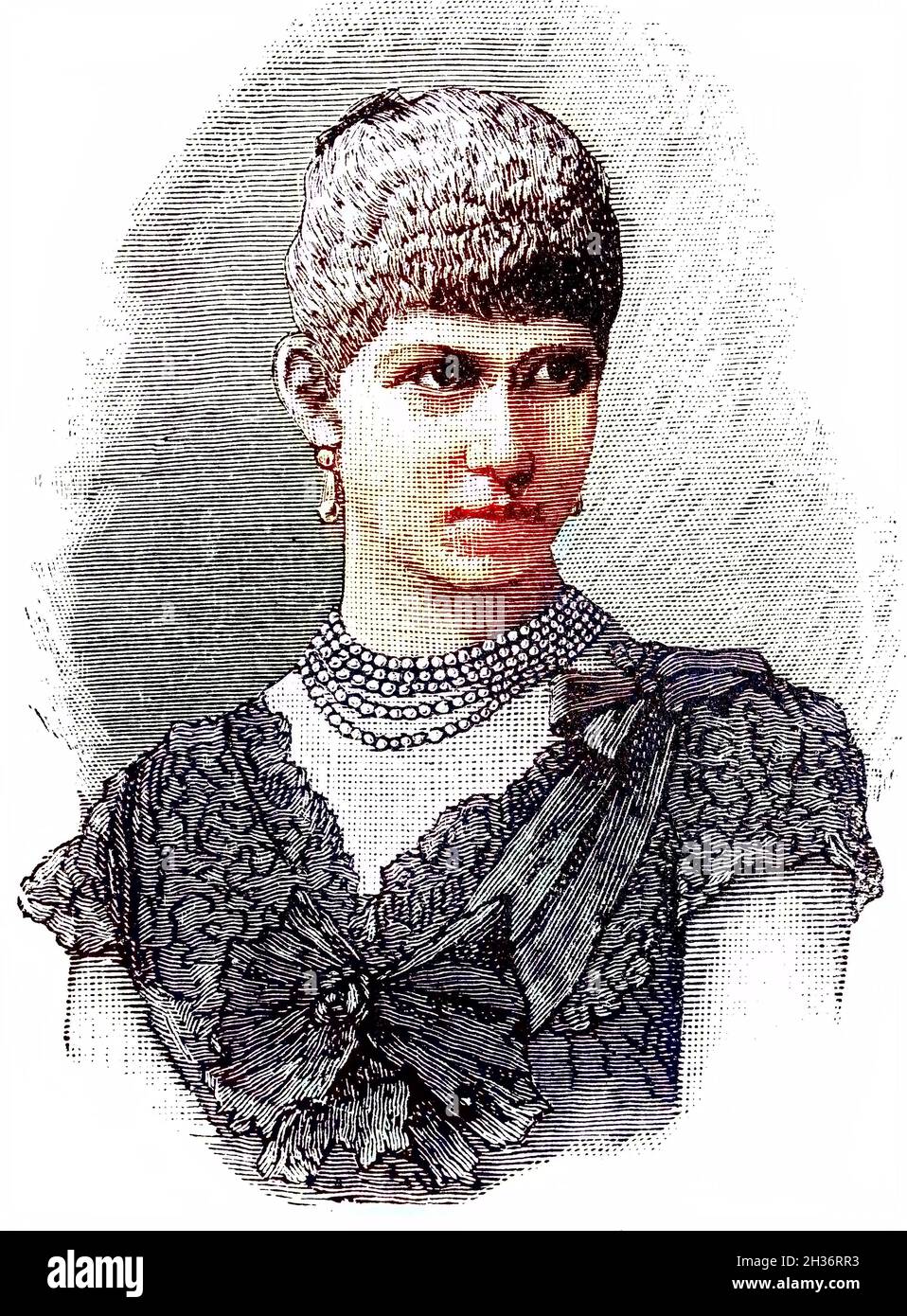 La principessa Vittoria di Prussia, Friederike Amalia Guglielmo Vittoria di Prussia, 12 aprile 1866 - 13 novembre 1929, era figlia del principe ereditario Friedrich Guglielmo e successivamente dell'imperatore tedesco Friedrich III e sorella del principe ereditario Guglielmo, successivamente imperatore tedesco Guglielmo II e re di Prussia, Germania / Prinzessin Victoria von Preussen, Friederike Amalia Wilhelmine Victoria von Preussen, 12. Aprile 1866 - 13. Novembre 1929, guerra Tochter des Kronprinzen Friedrich Wilhelm und spaeteren deutschen Kaisers Friedrich III Foto Stock