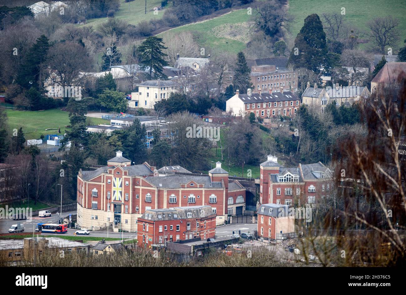 La città di Stroud in Gloucestershire - sede della società energetica Ecotricity Foto Stock