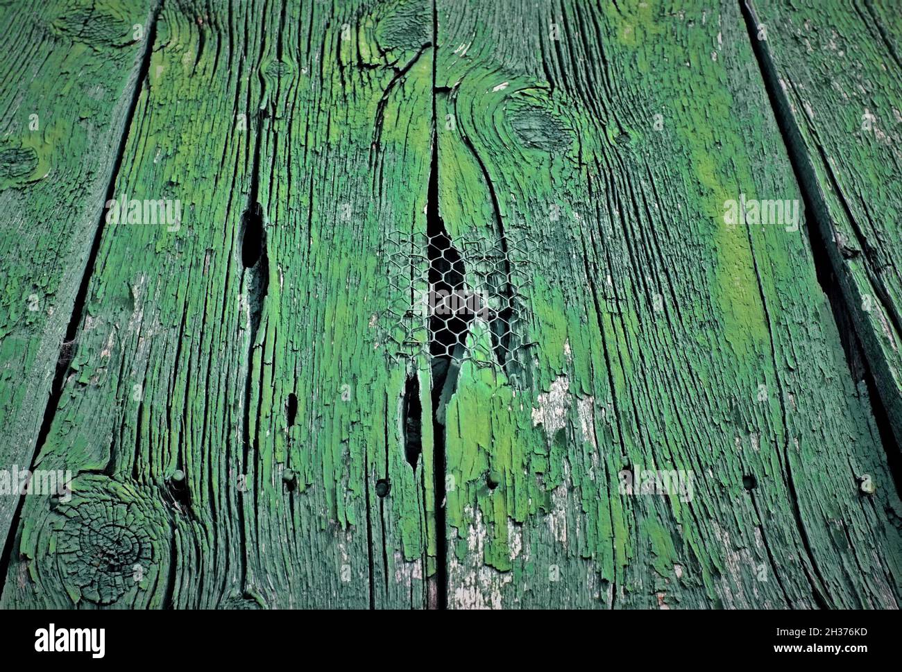 Dettagli fienile verde fattoria in Ontario Foto Stock